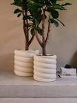 swirl 47cm linen white
